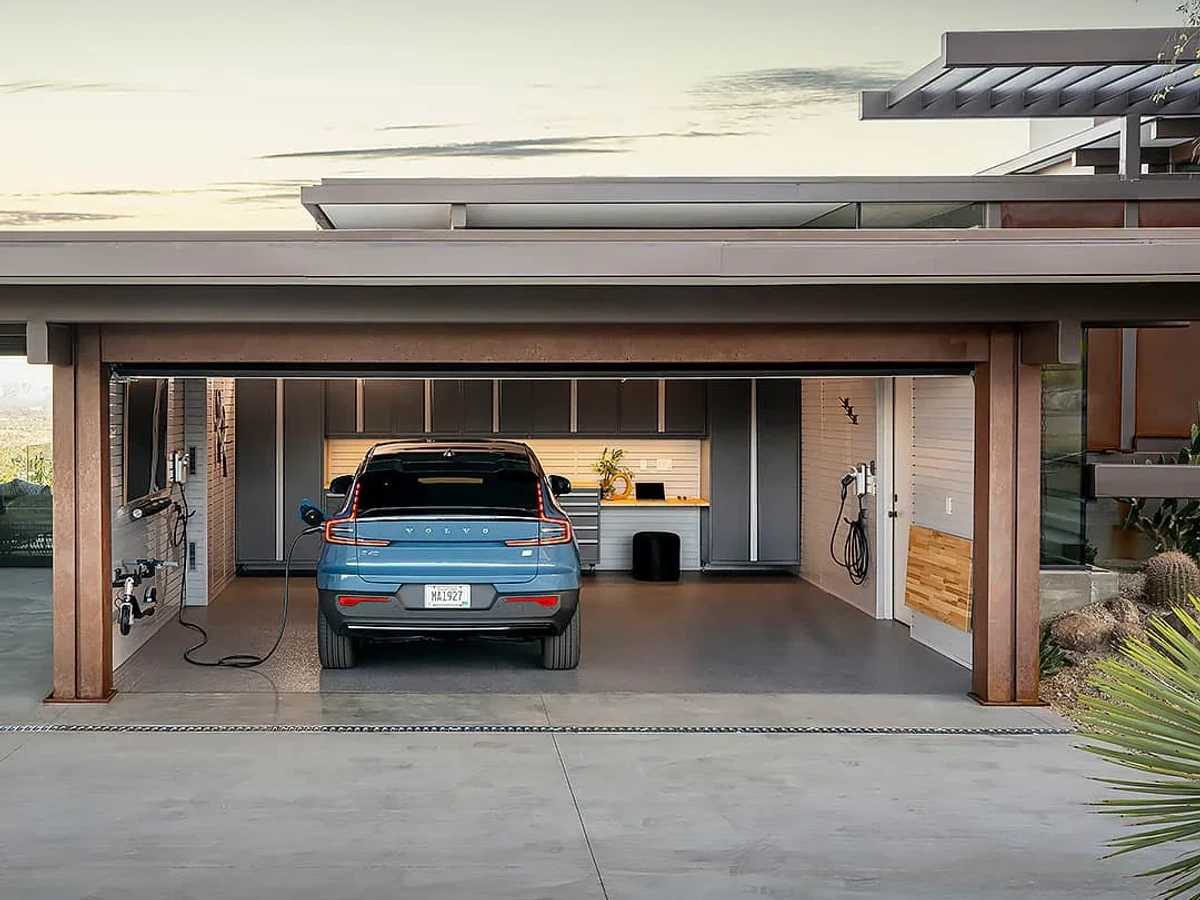 Garage EV charger installation