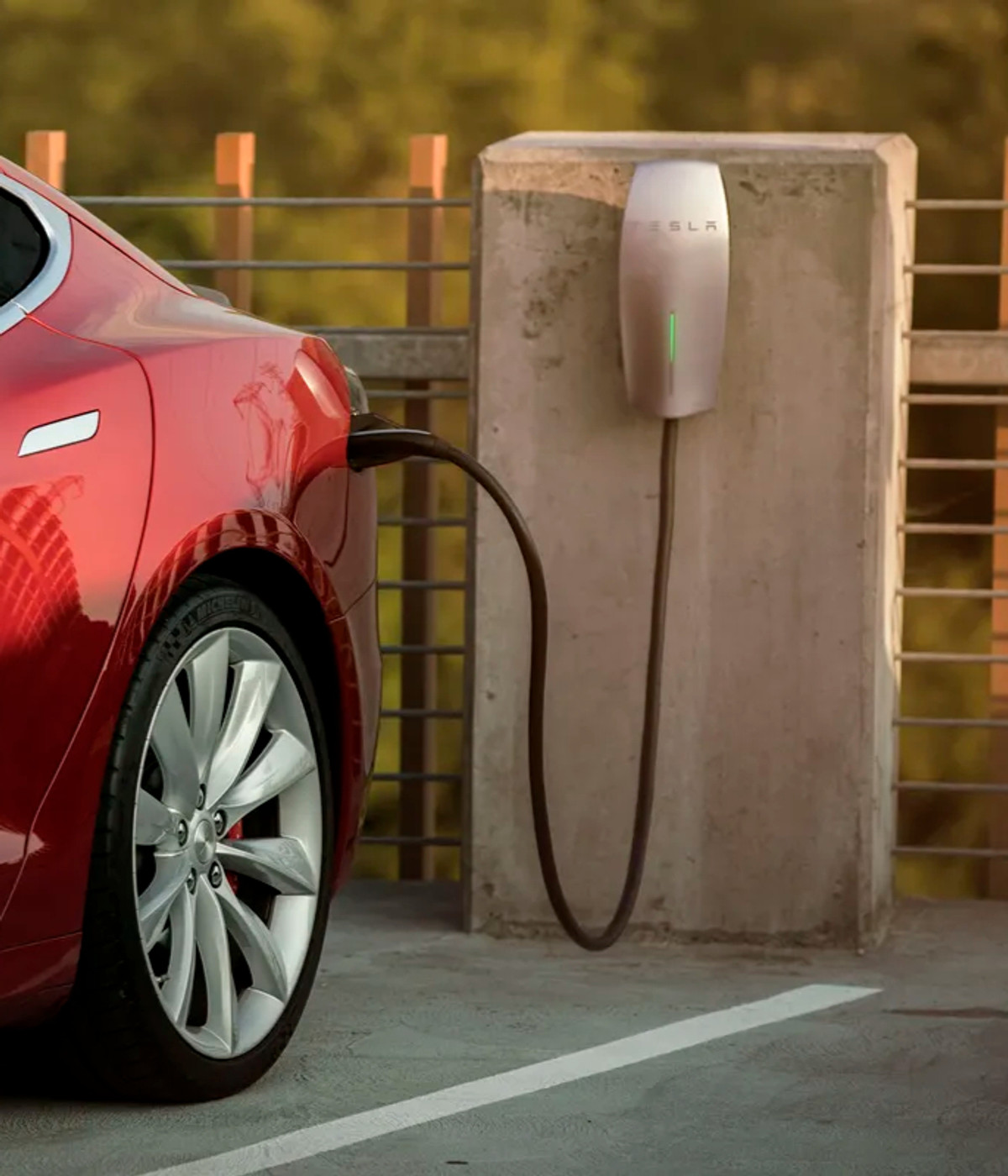 Tesla Wall Connector outdoor installation
